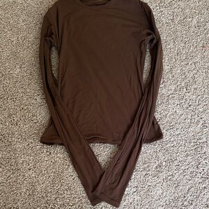 SKIMS Chocolate Long Sleeve Top